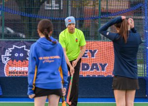 Academy director Euan Miller coaching a session at Spider Hockey